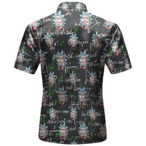 Cool Rick Sanchez Formula Pattern Black Hawaiian Shirt